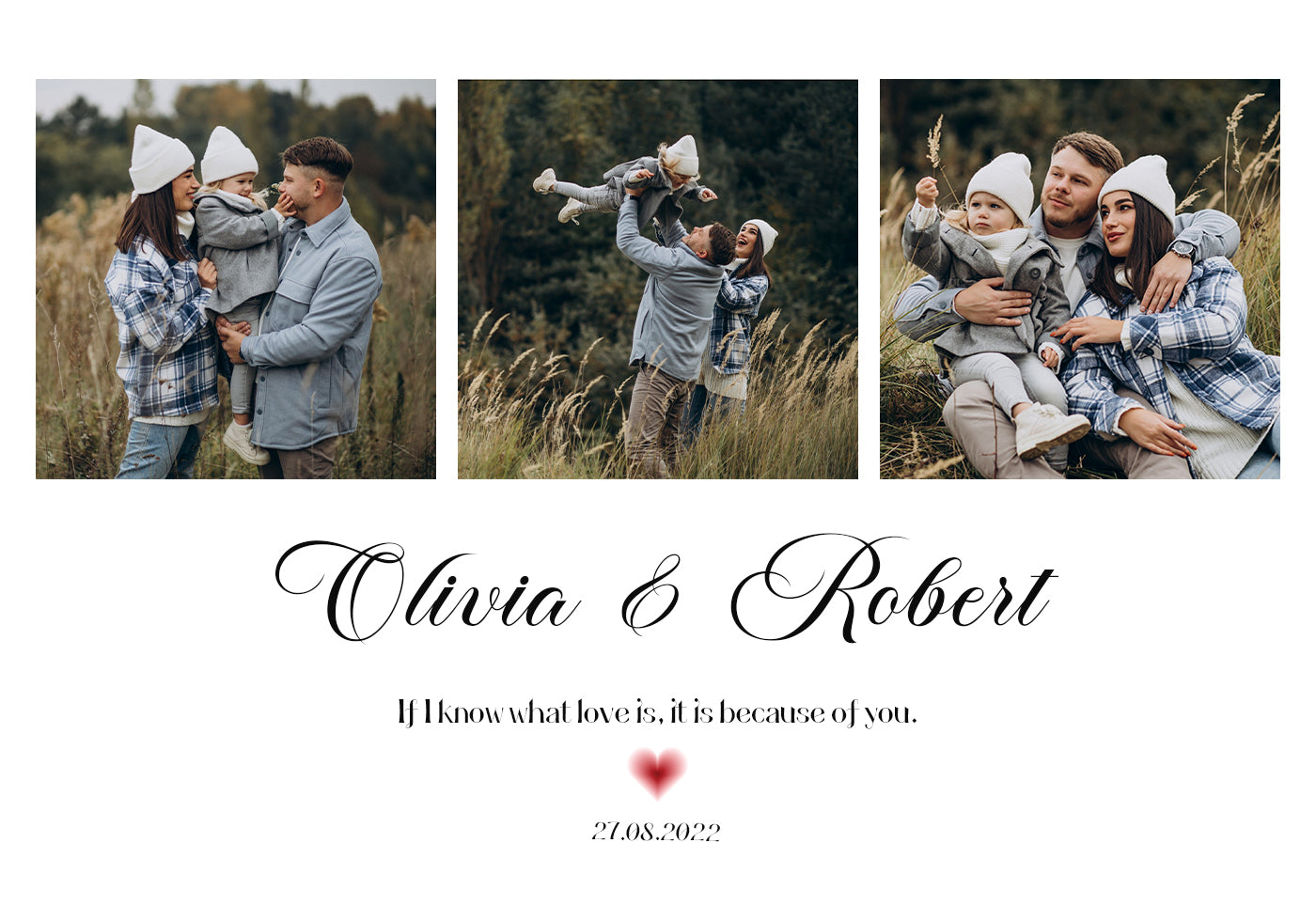 Our Love Family Photo Collage Poster