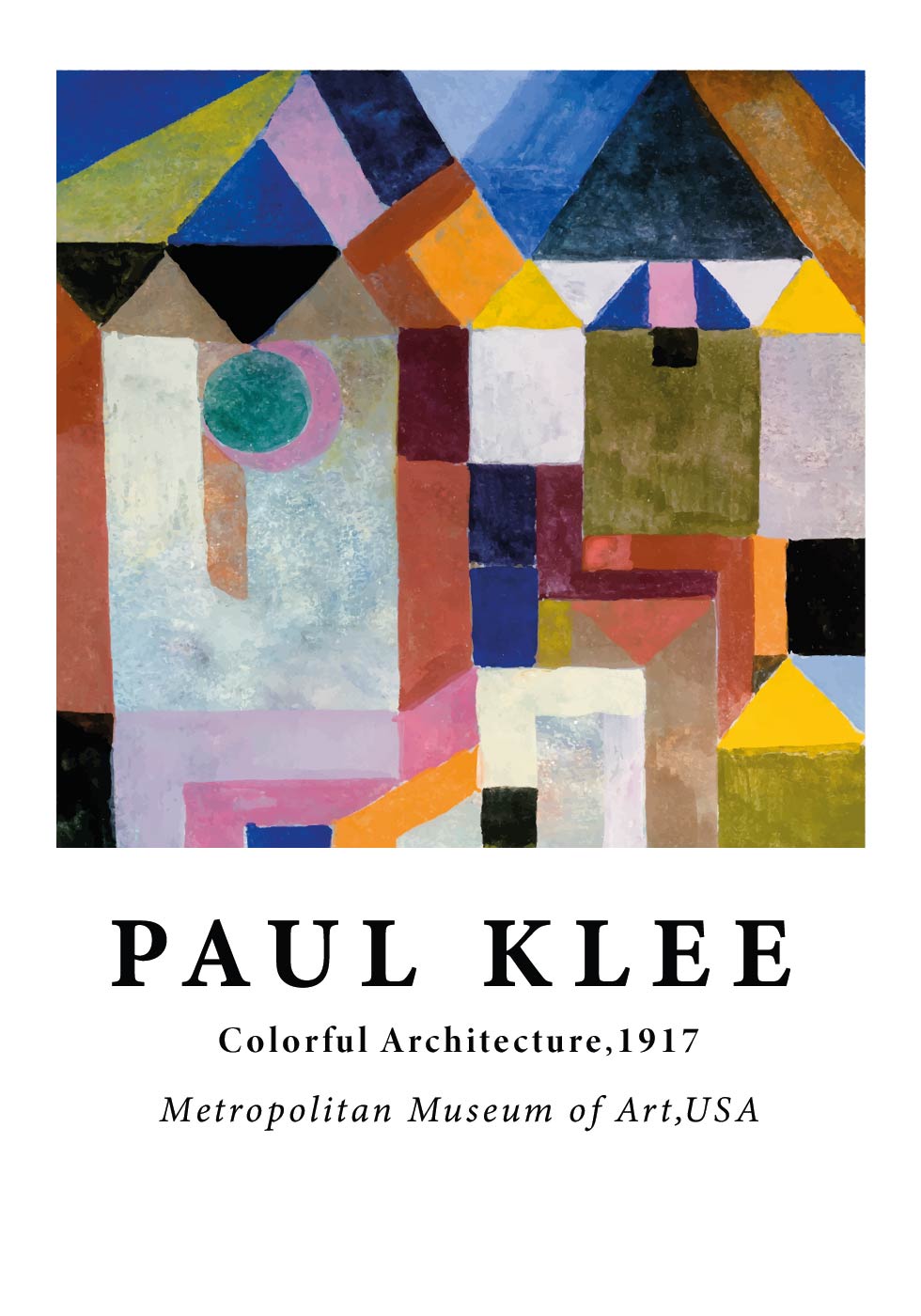 Paul Klee - Colorful Architecture Poster