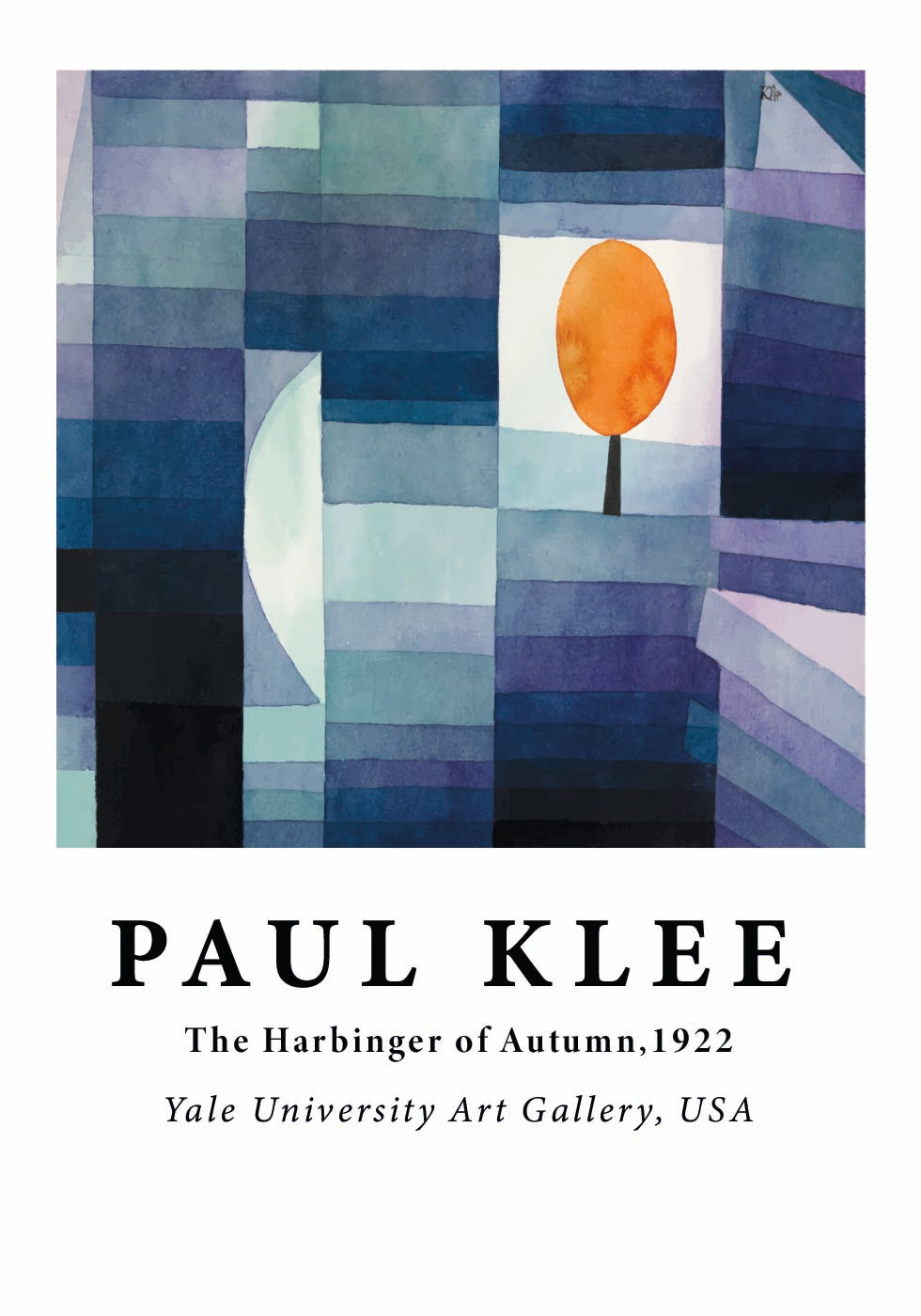The Harbinger of Autumn, geometric tree abstract Poster
