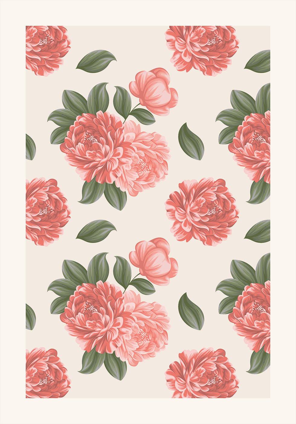 Peony Flowers Poster