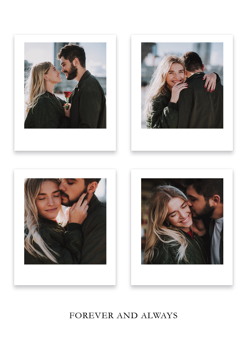 Forever and Always Couple Collage Poster