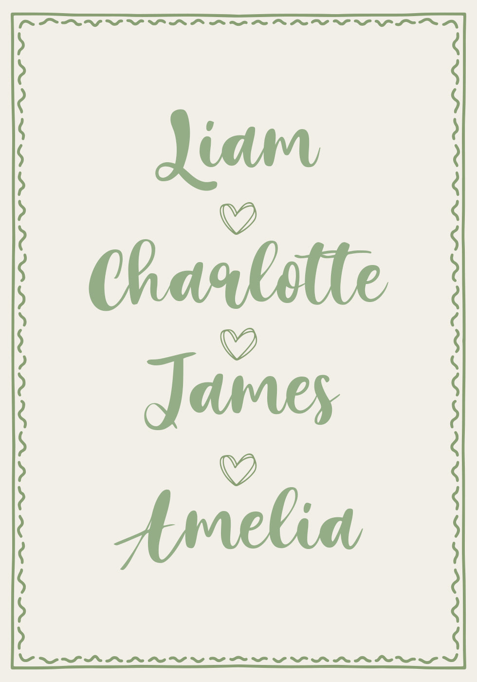 Custom Family Name Poster