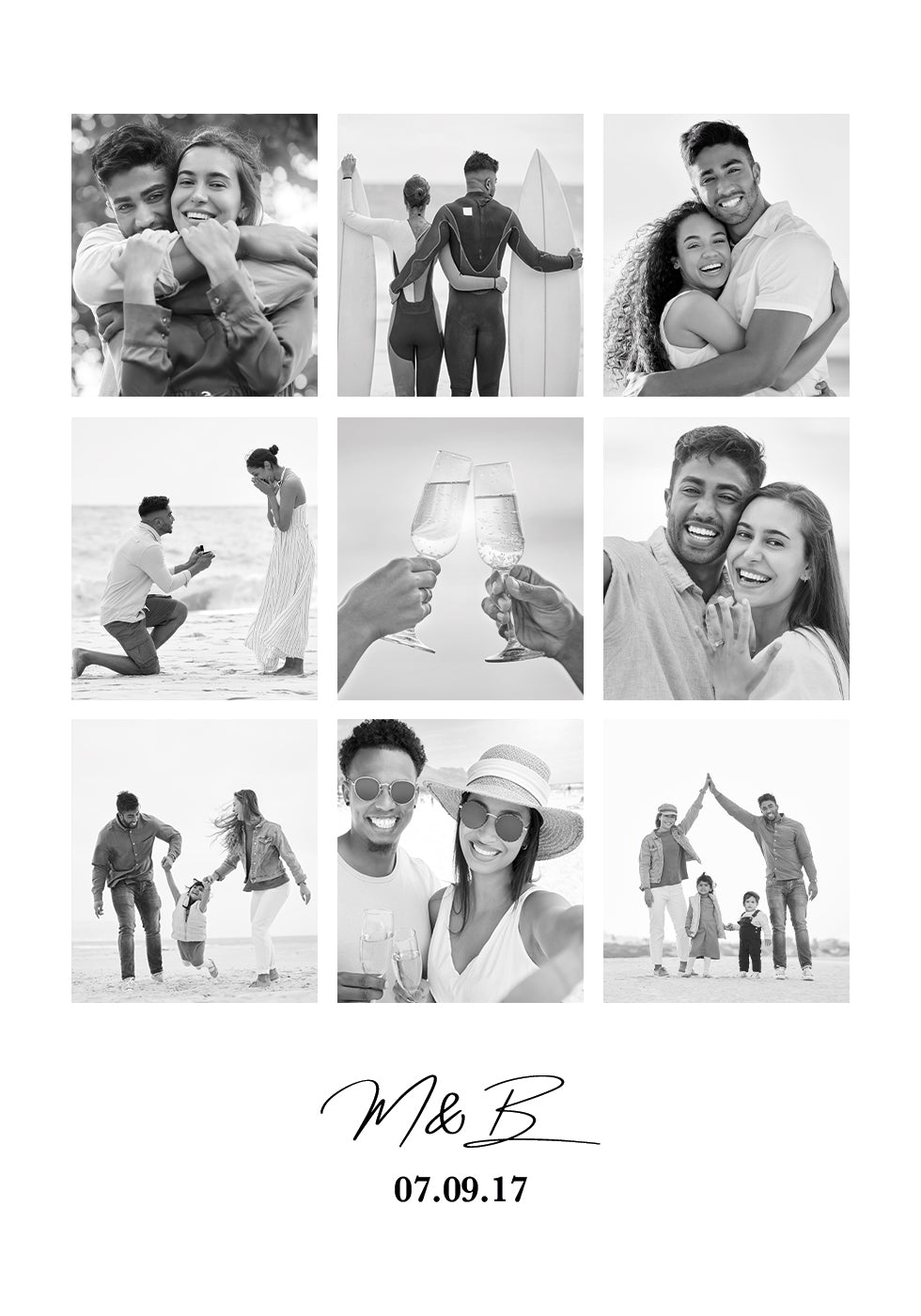 Personalized Couple Photo Collage Poster