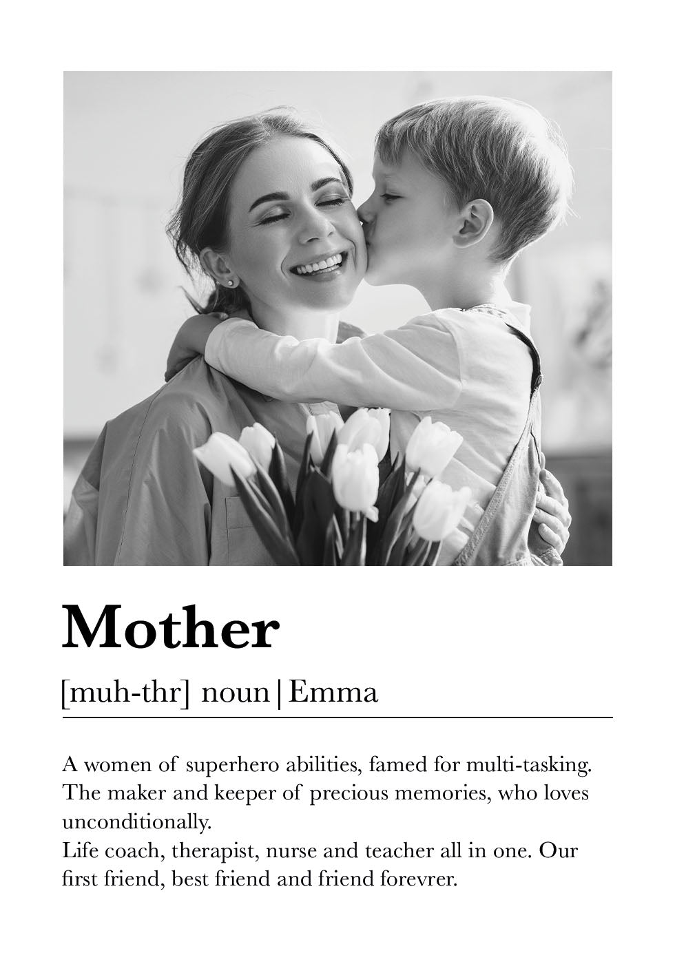 Personalized Mother Definition Poster