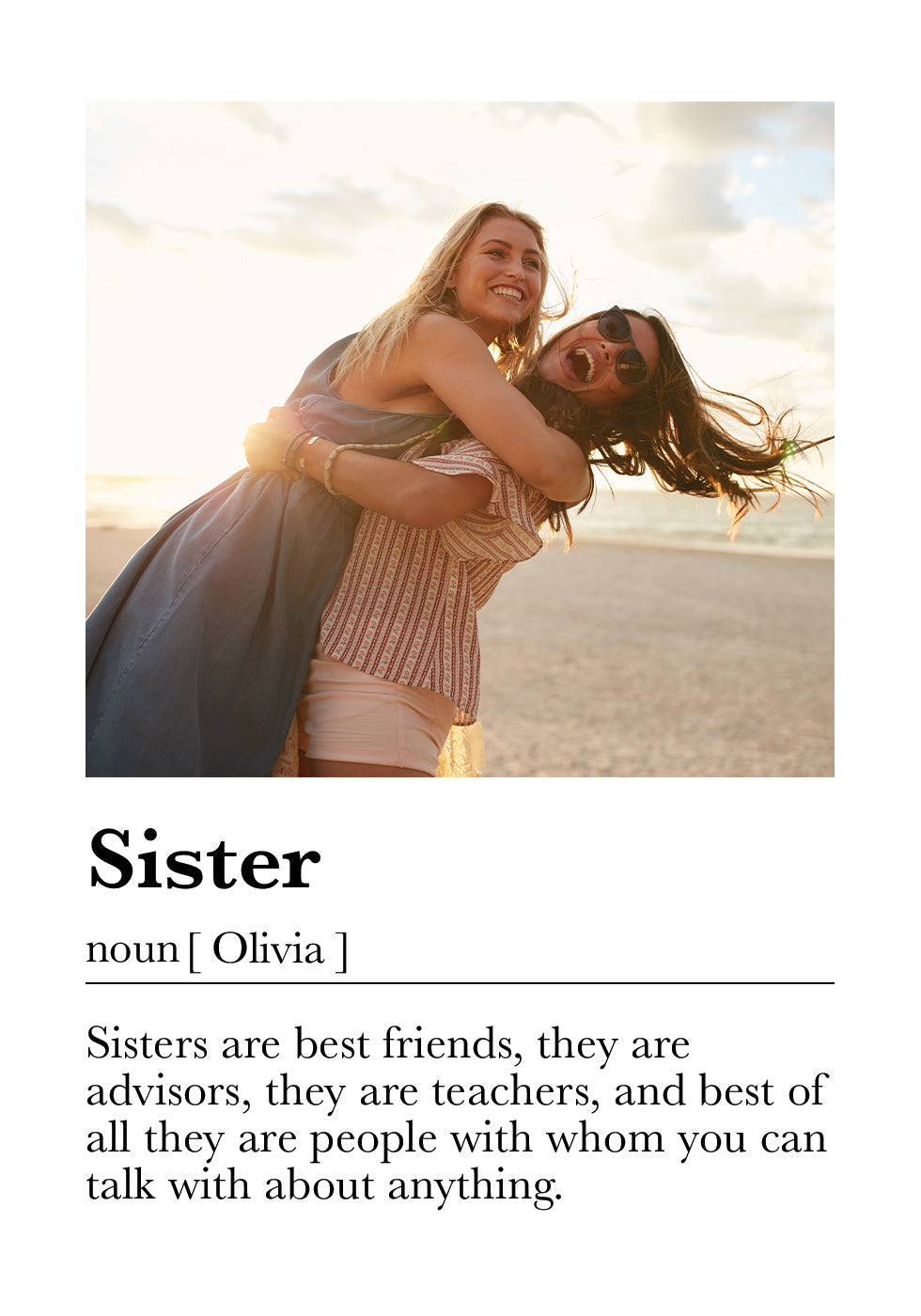 Custom Sister Definition Poster