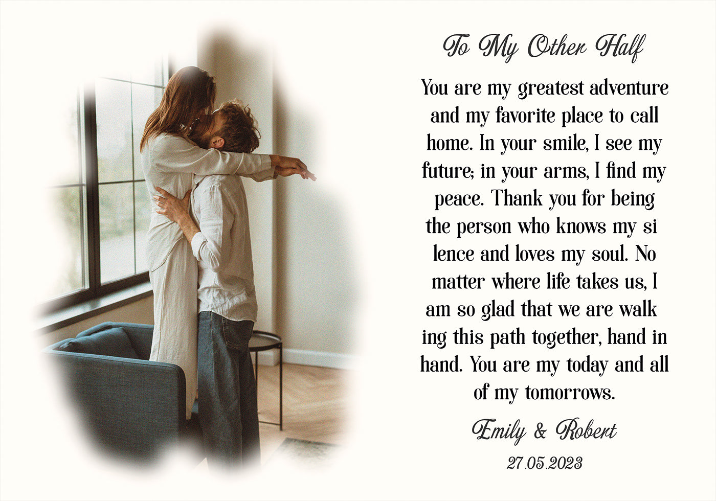 Photo With Poem Personal Poster