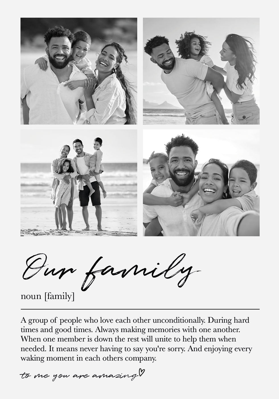 Personalized Our Family Poster