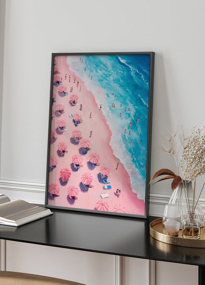 Tropical Paradise Beach Scene Poster