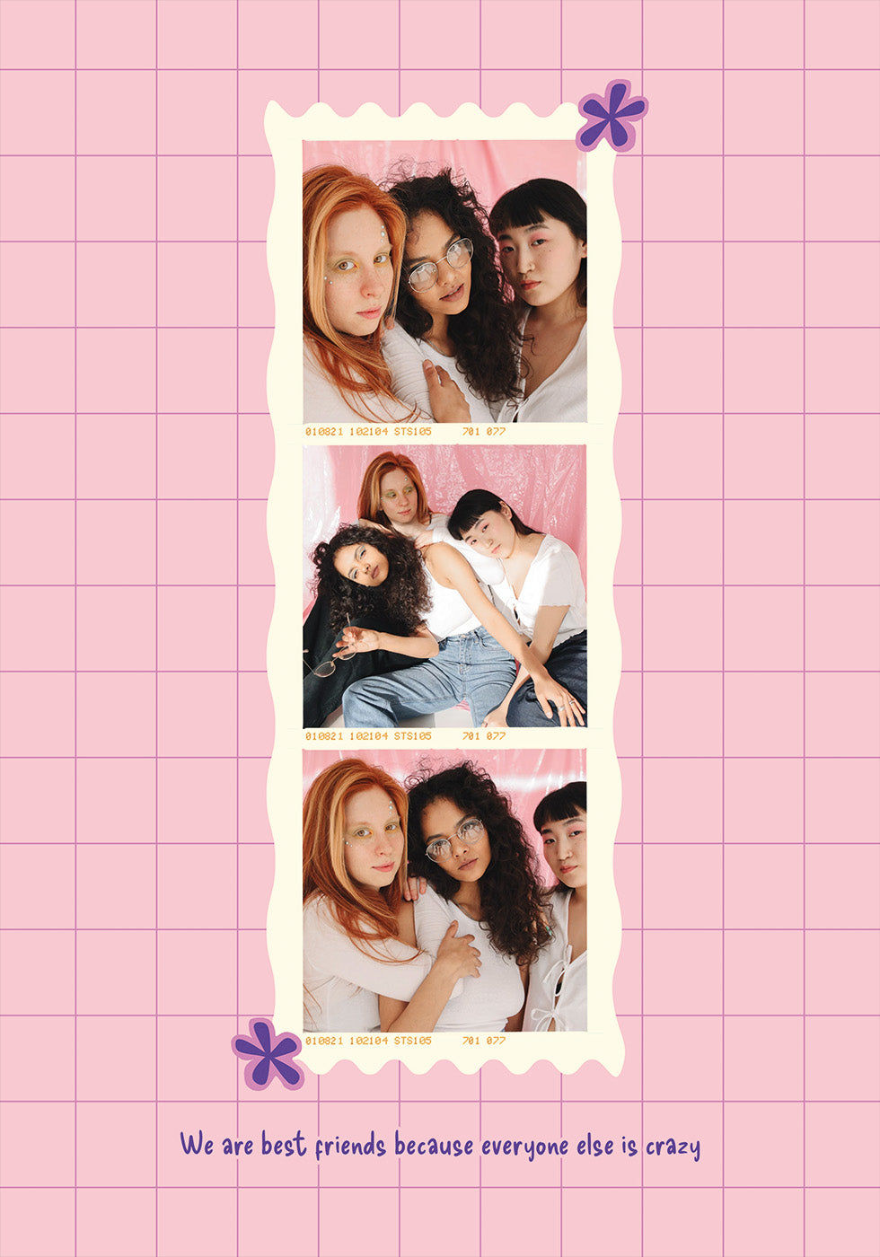Pink Polaroid Strip Personal