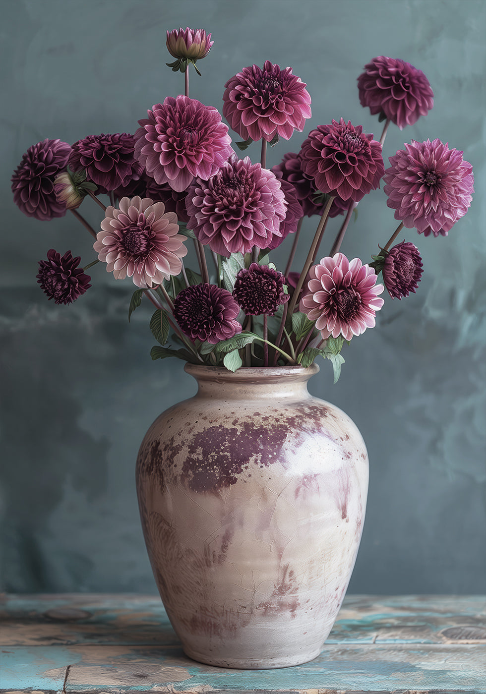 Purple Dahlia Elegance Poster