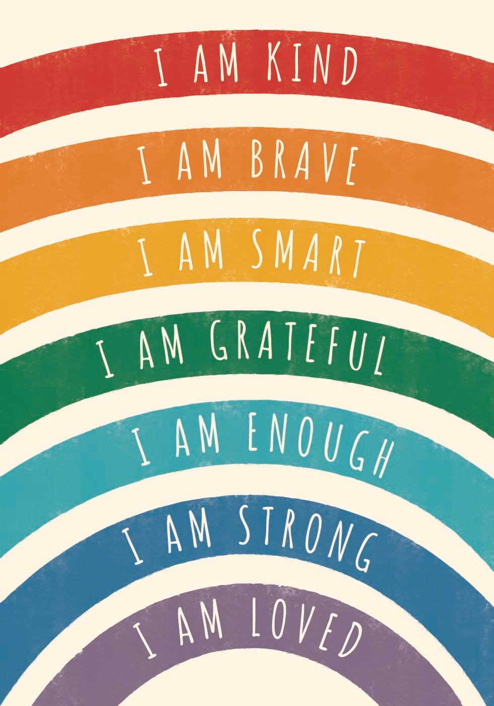 Rainbow Affirmations Poster
