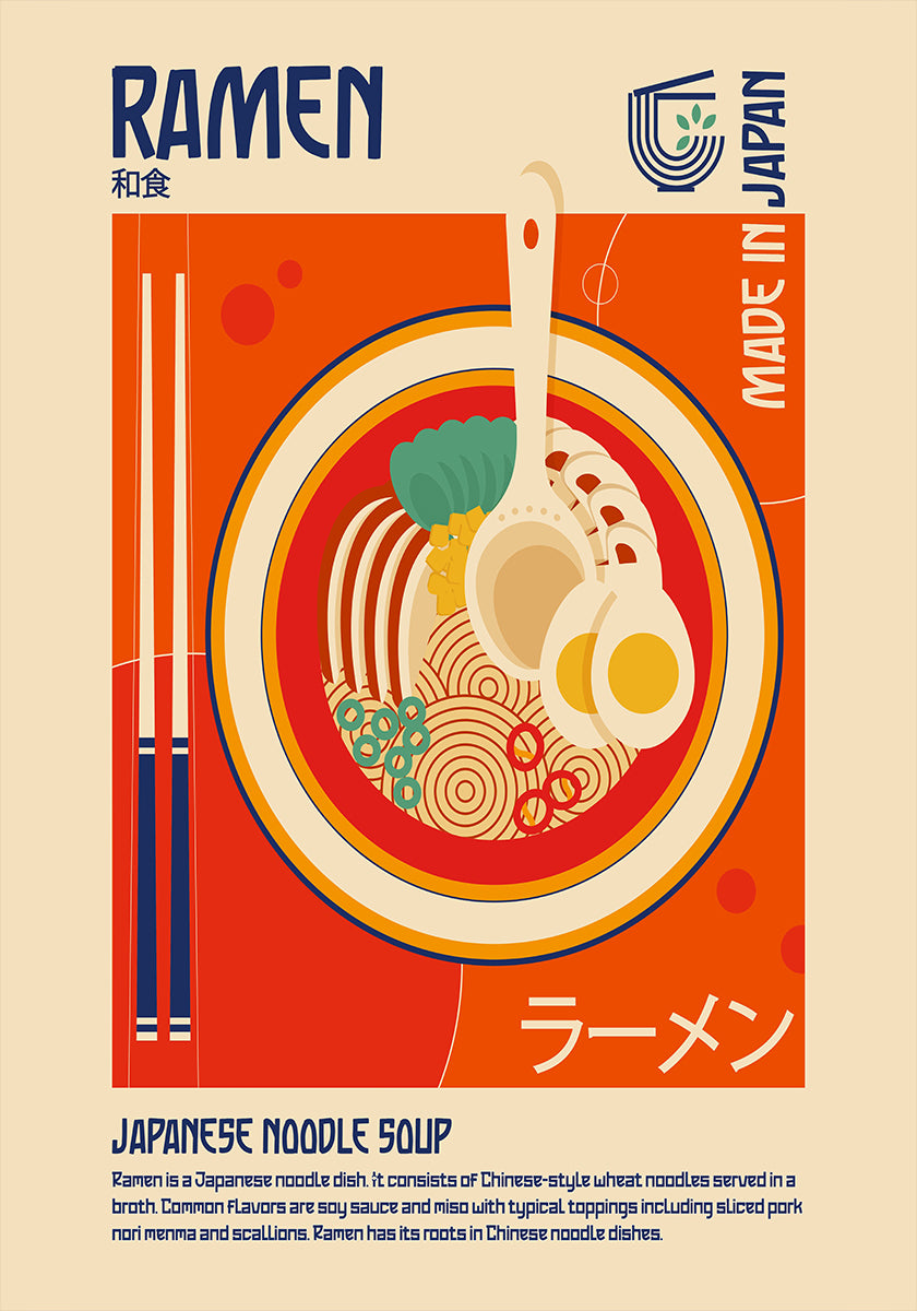 Ramen Japanese Food Print Poster
