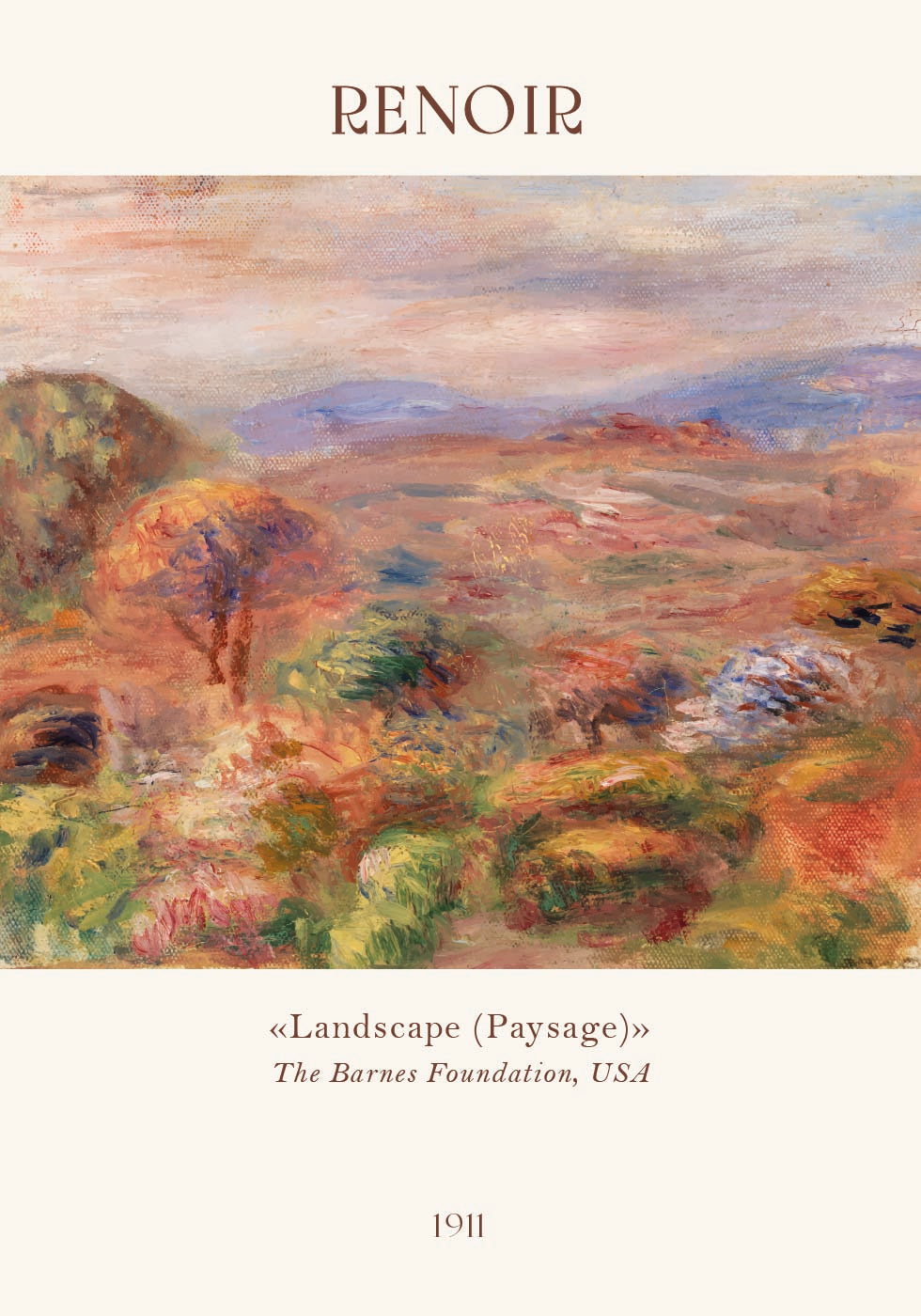 Renoir Landscape, Paysage Poster