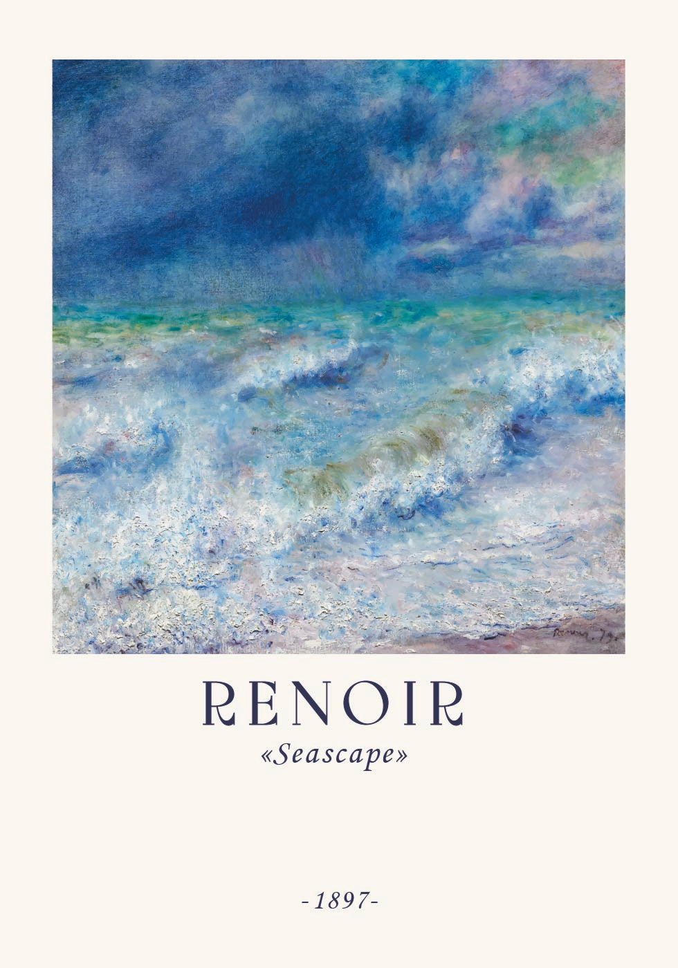 Seascape, Impressionist Ocean, Renoir Coastal Waves Poster