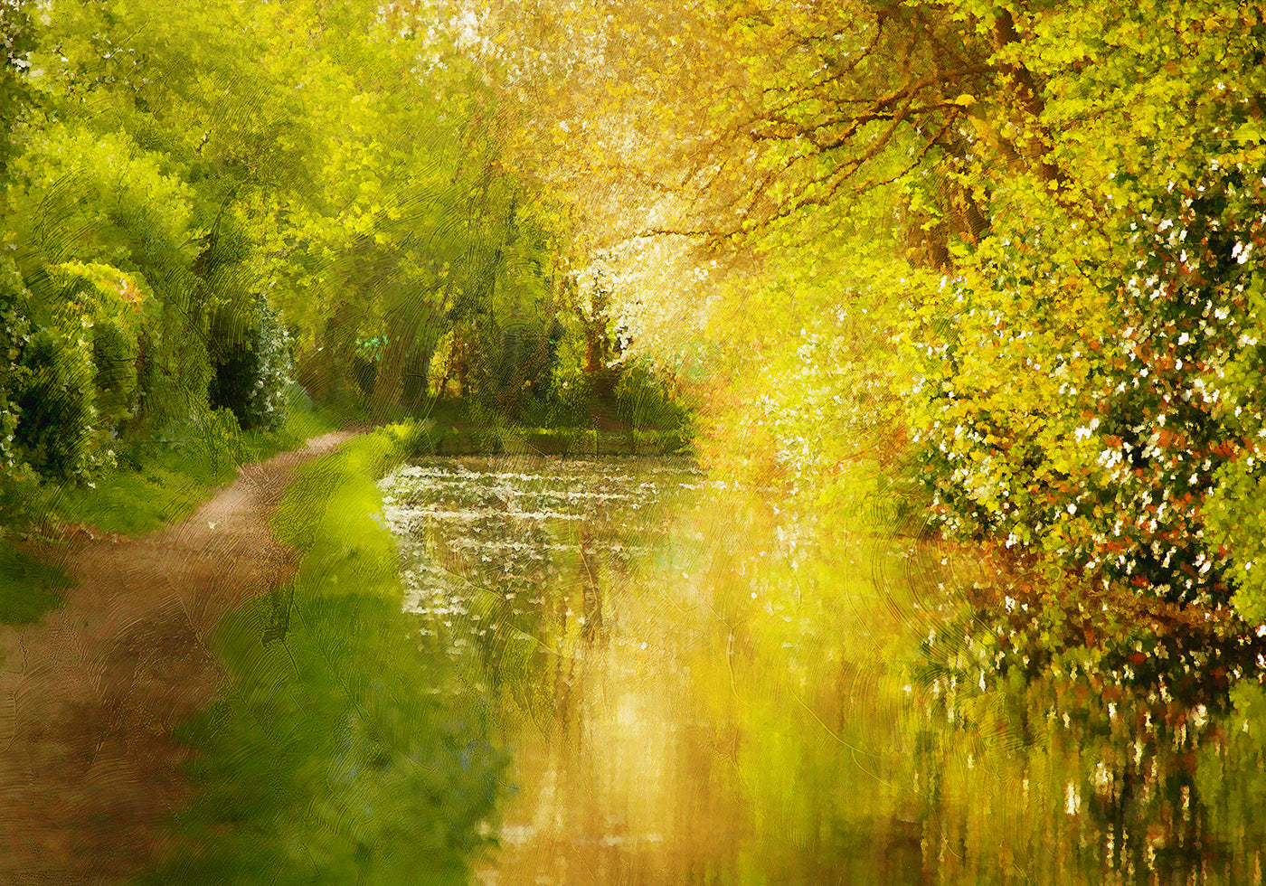 Golden River Path Poster