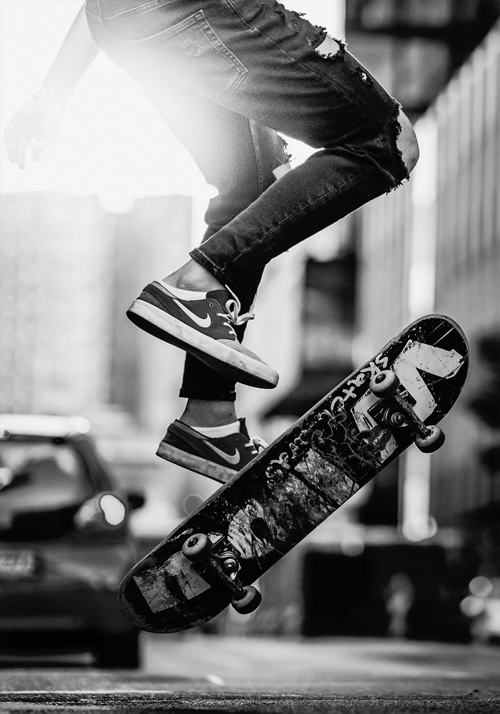 Urban Skateboard Trick Poster