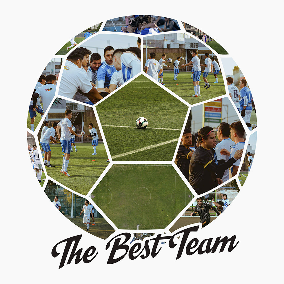 Soccer Ball Photo Collage Personal Poster