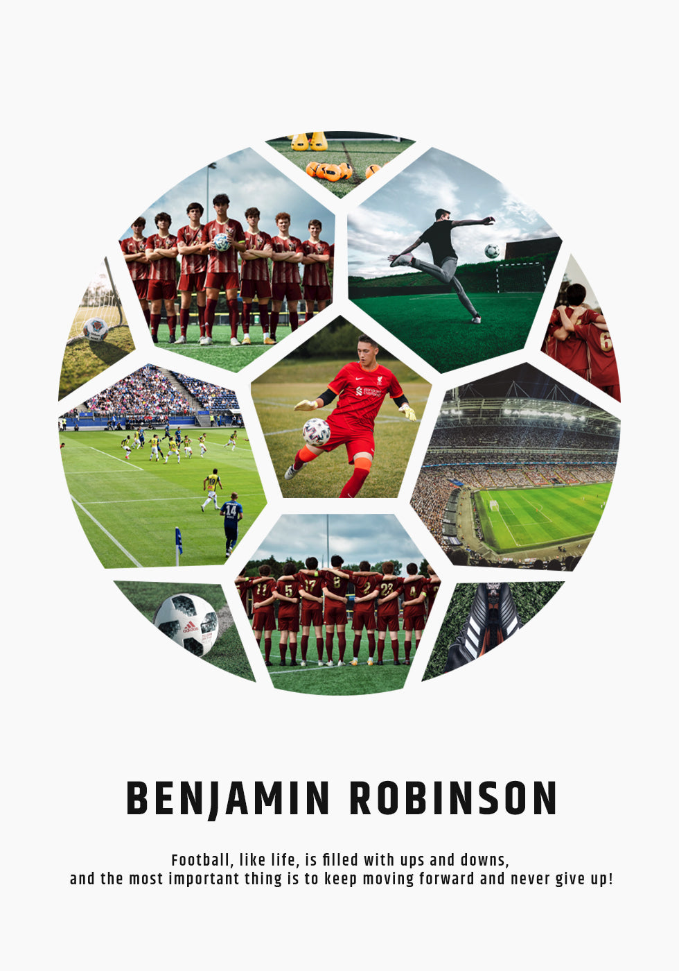 Custom Soccer Photo Collage Poster