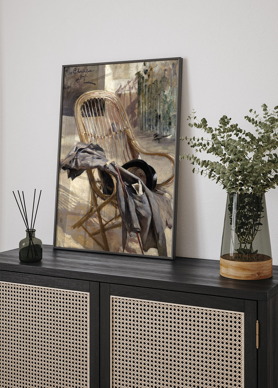 Study of Still Life with Chair Poster