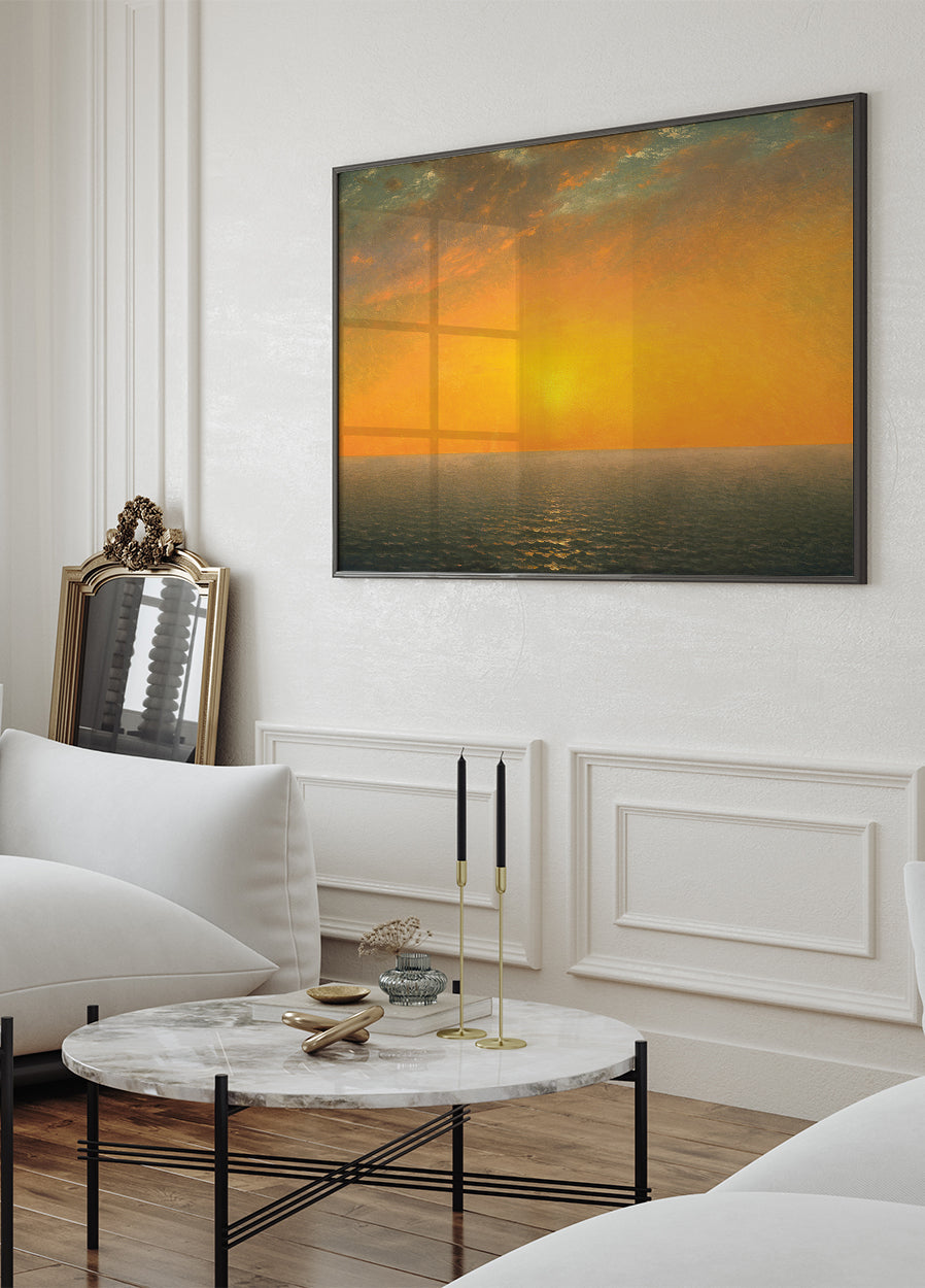 Golden Horizon Over Water Poster