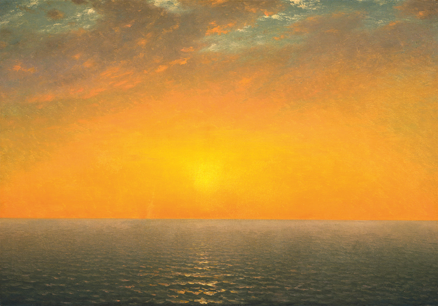 Golden Horizon Over Water Poster