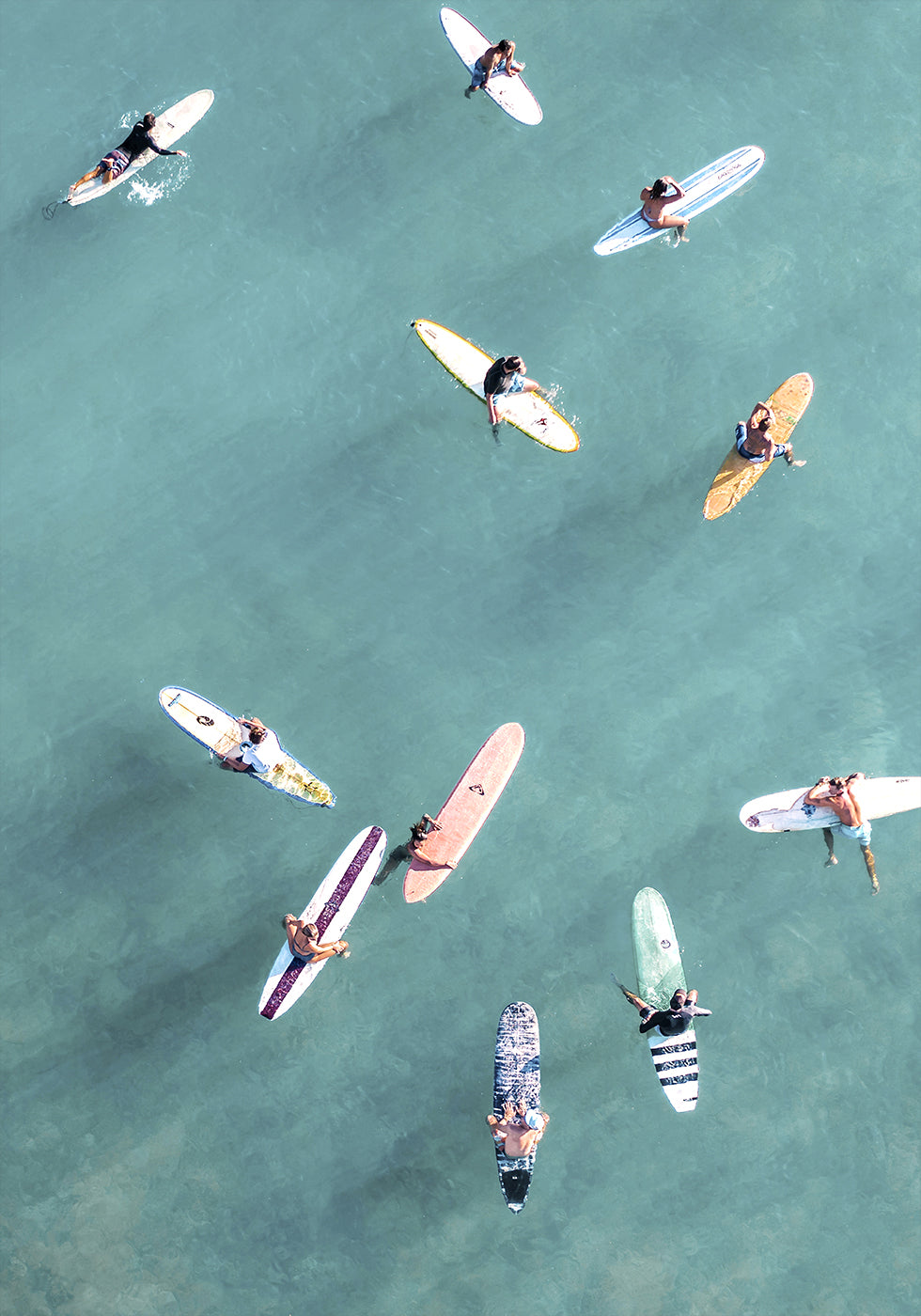 Surfers at Sea No.2 Poster