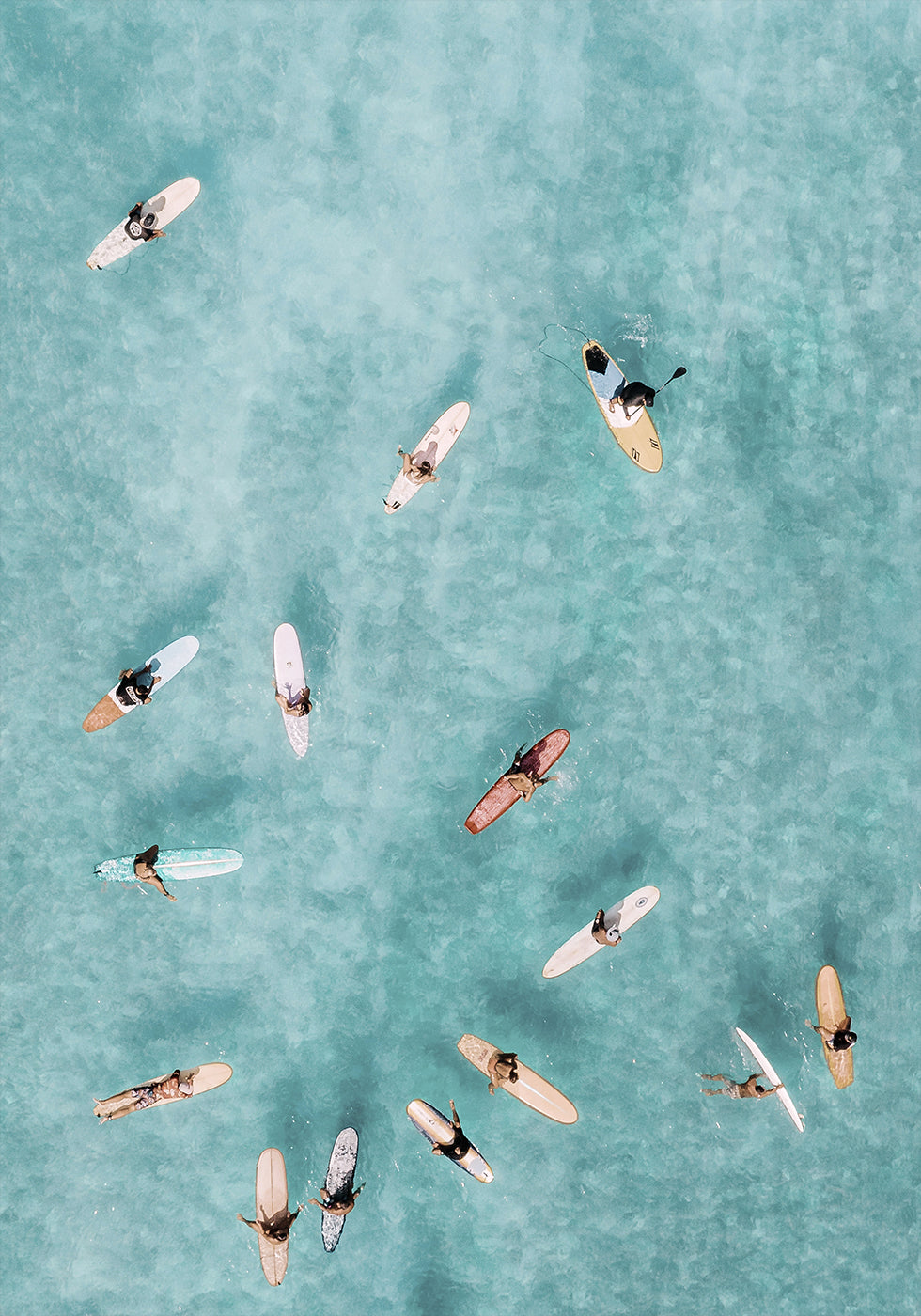 Surfers at Sea No.3 Poster