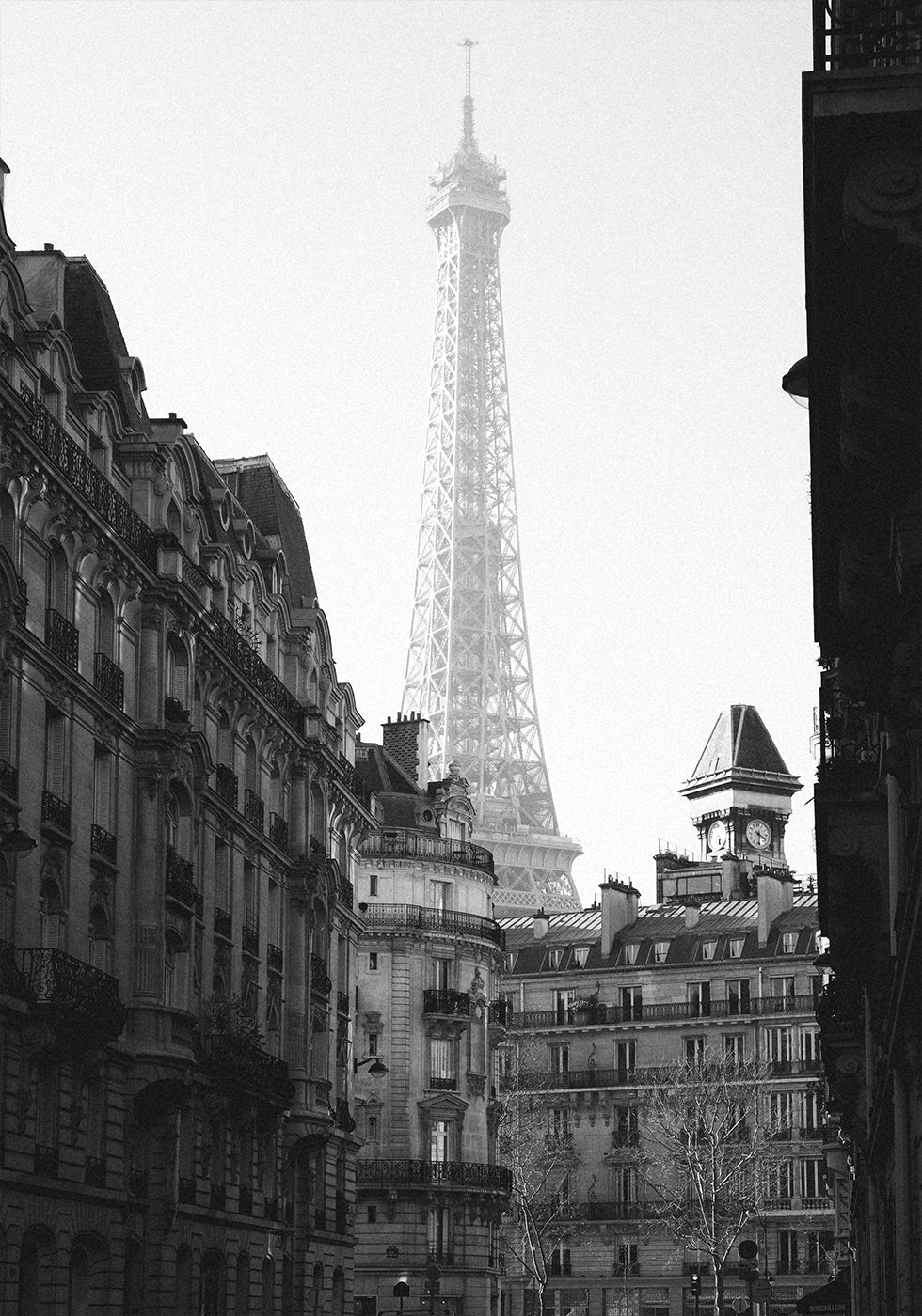 Eiffel Tower Paris Black & White Poster
