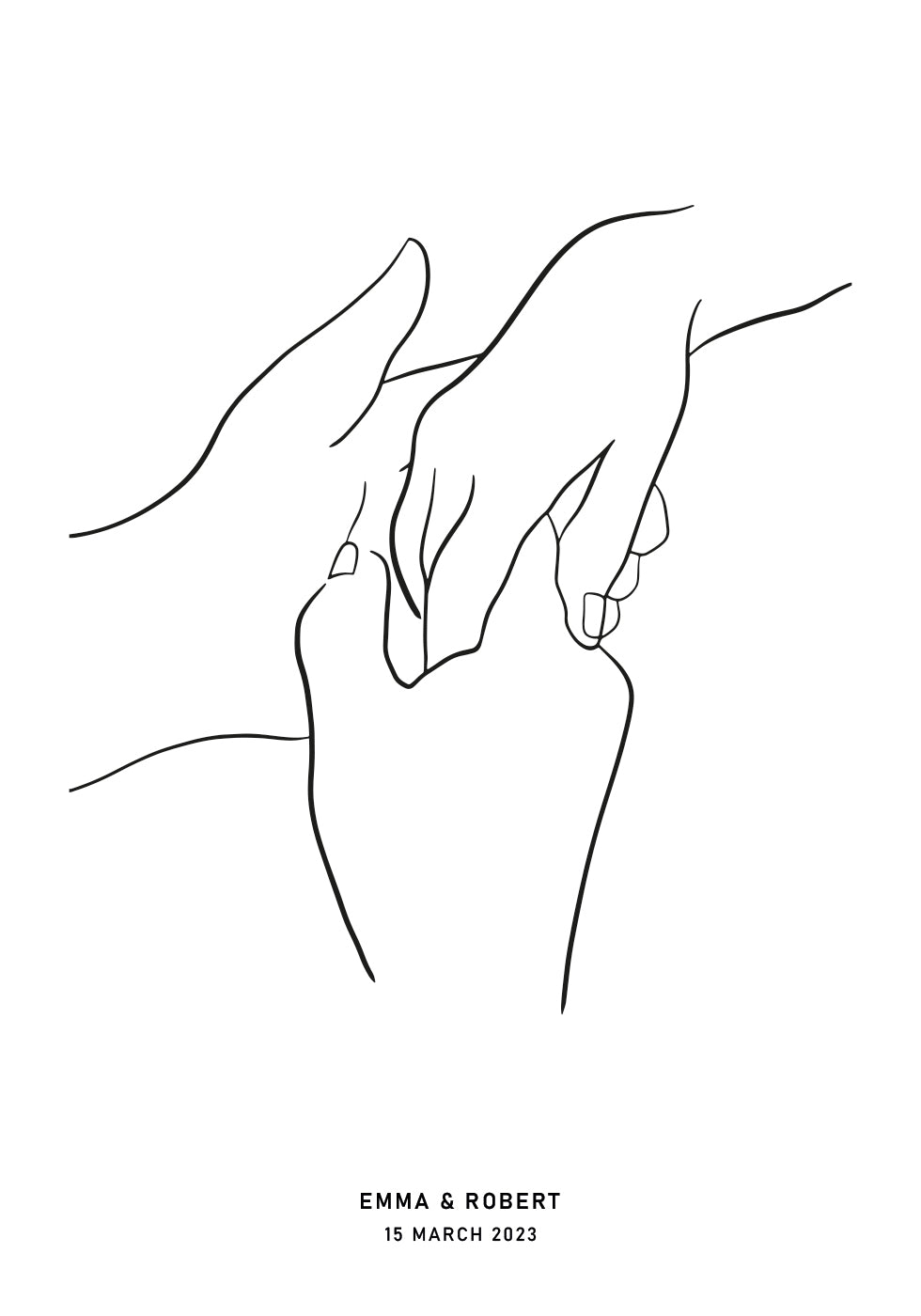 Together - Personalized Line Art Poster