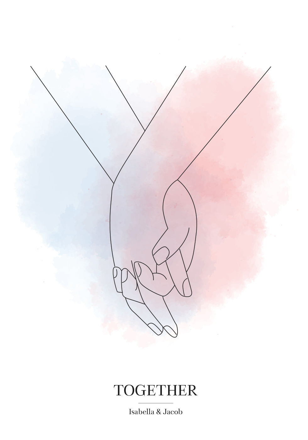 Personalized Holding Hands Poster