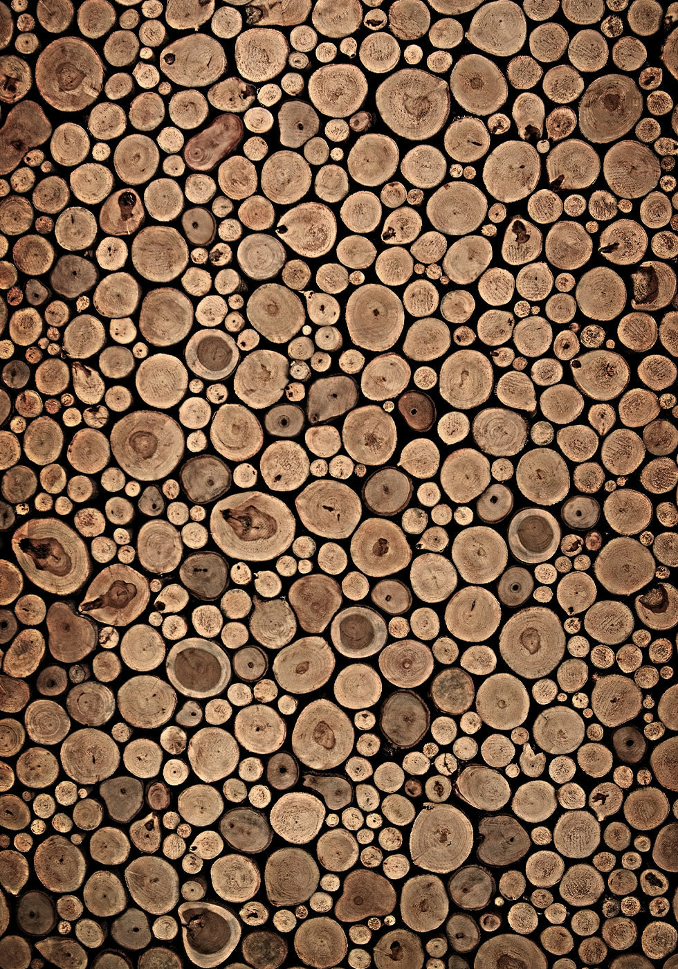 Rustic Wood Log Pattern Poster