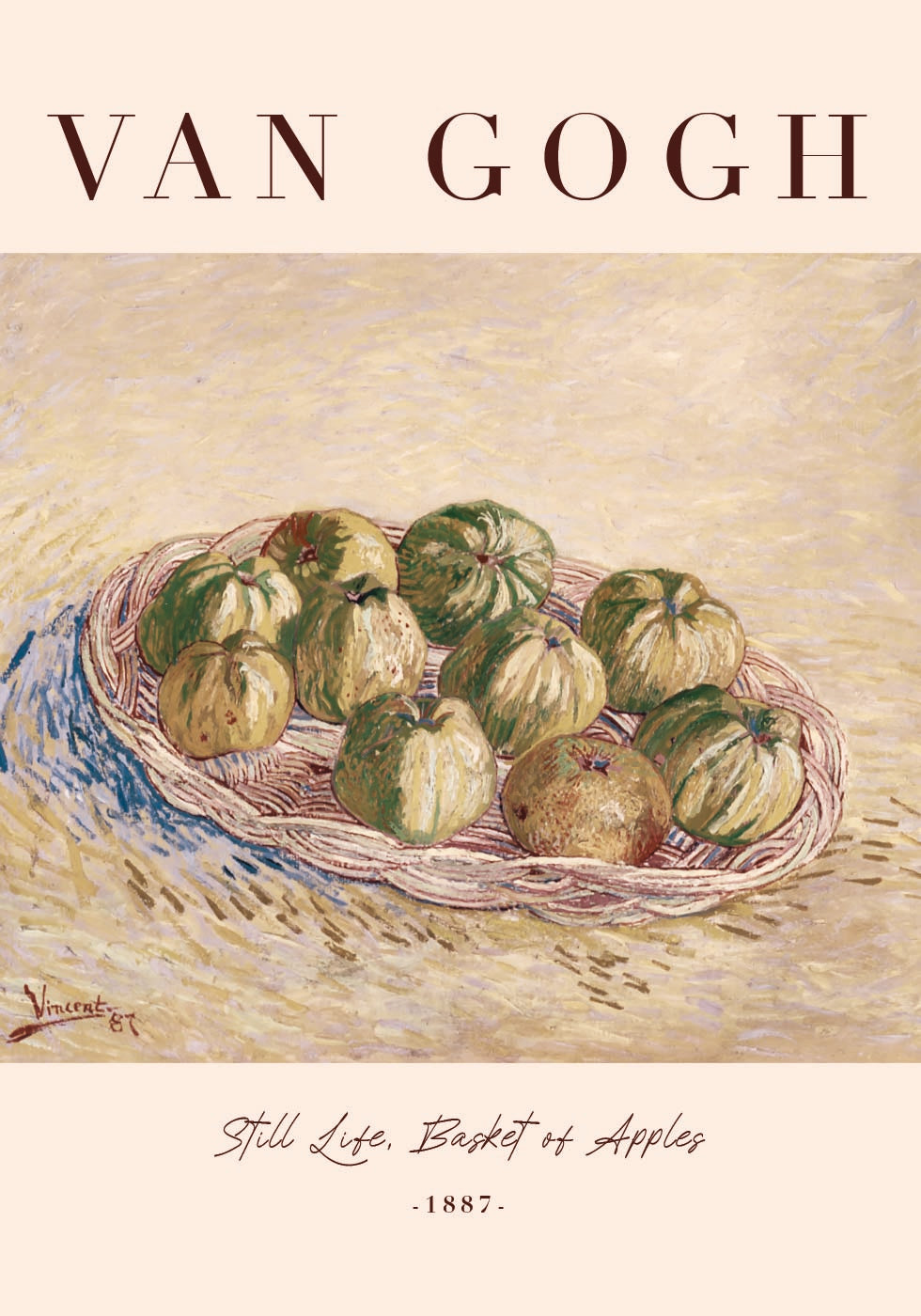 Still Life, Basket of Apples by Vincent van Gogh Poster