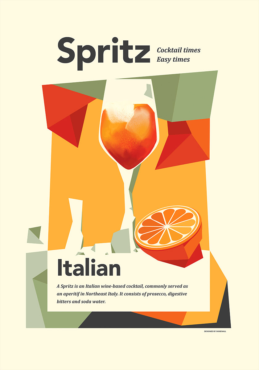 Aperol spritz print Poster