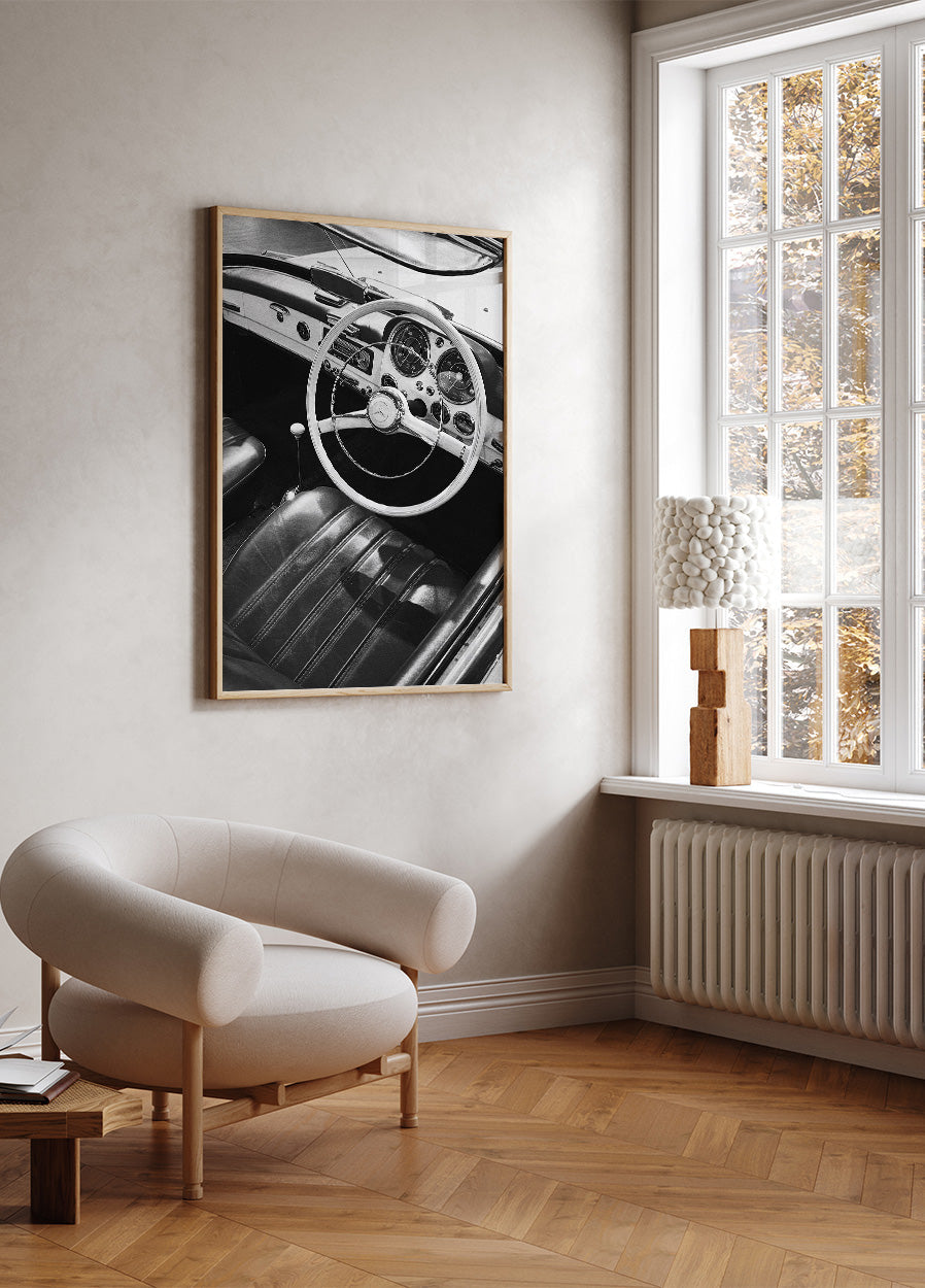 Vintage Mercedes Car Seat Poster
