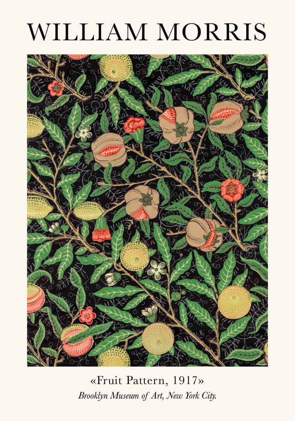 William Morris Fruit Pattern Poster