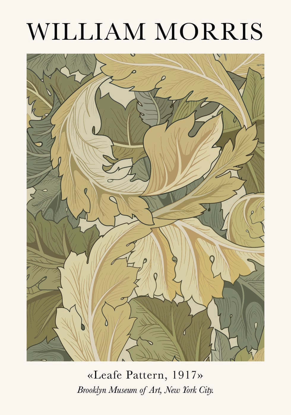 William Morris Leafe Pattern Poster