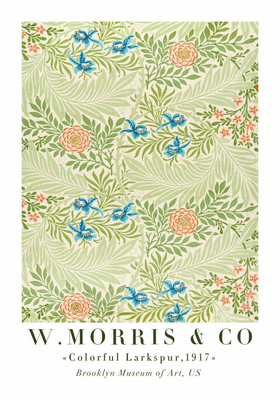 W. Morris & Co - Colorful Larkspur Poster