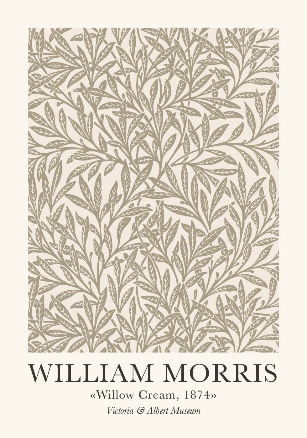 William Morris Willow Cream Poster