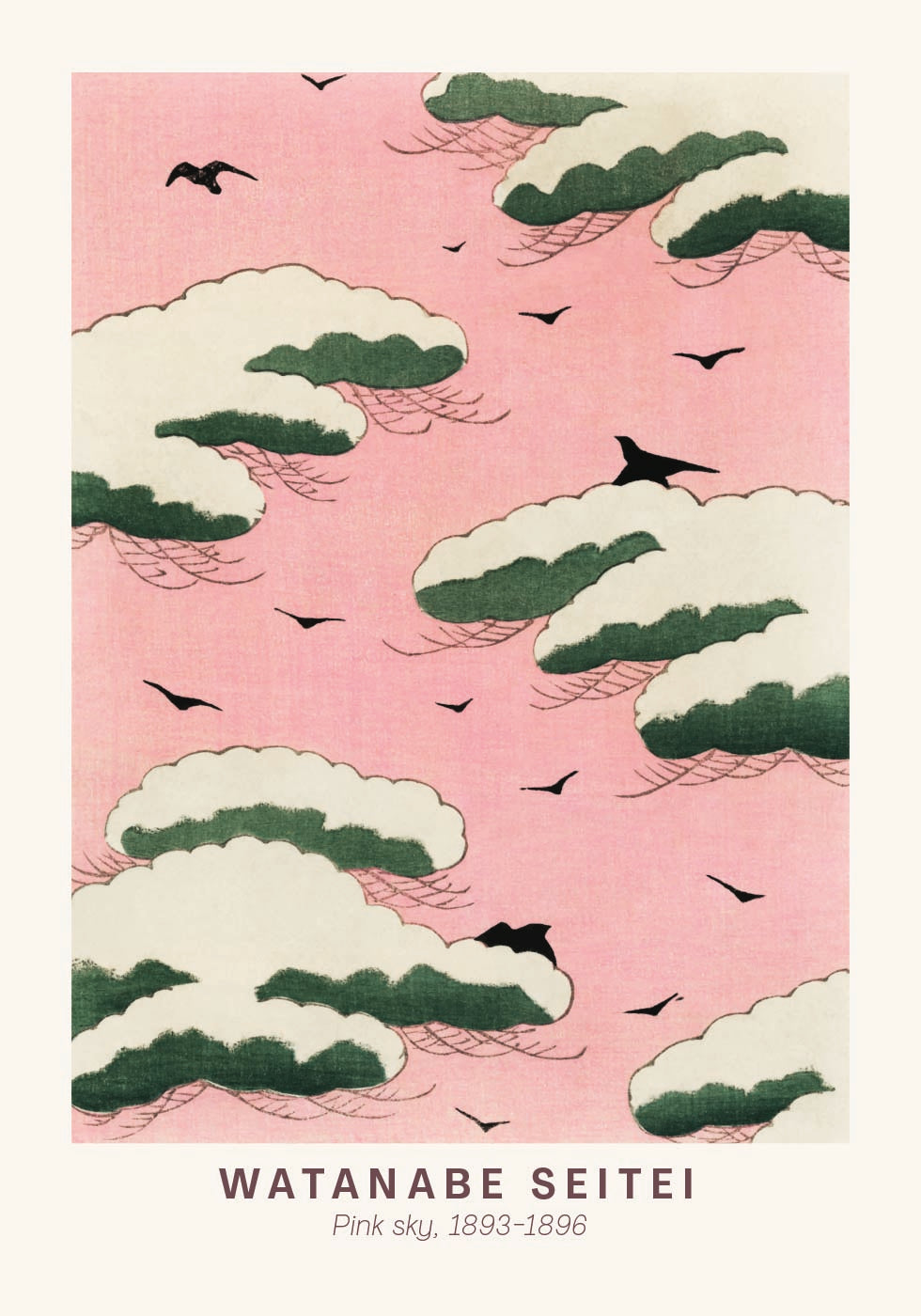 Pink Sky Japanese, Watanabe Seitei Poster