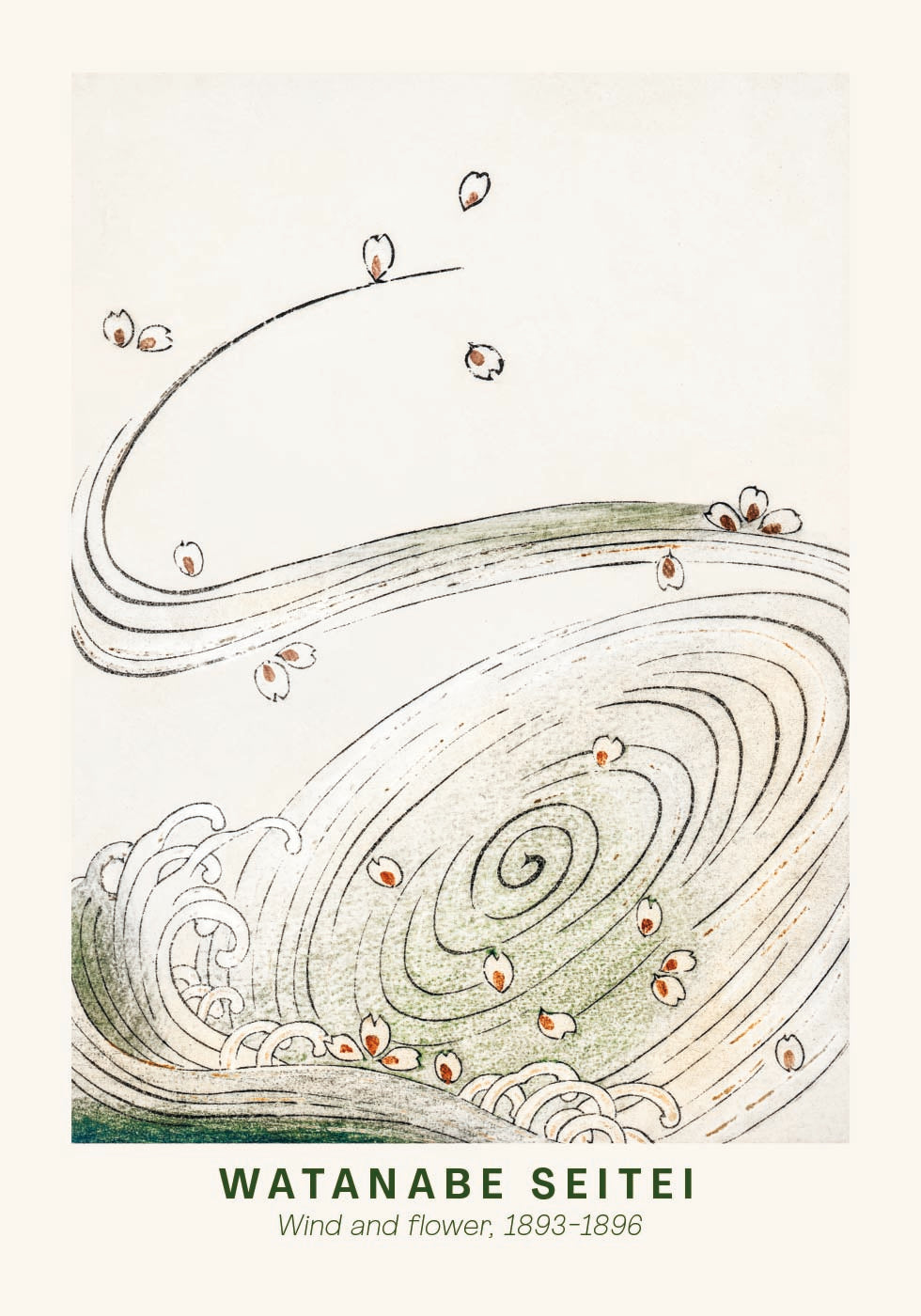 Watanabe Seitei Wind And Flower Poster
