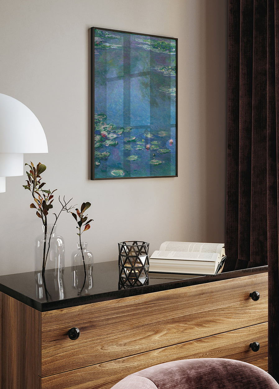 Water Lilies Reflection Poster