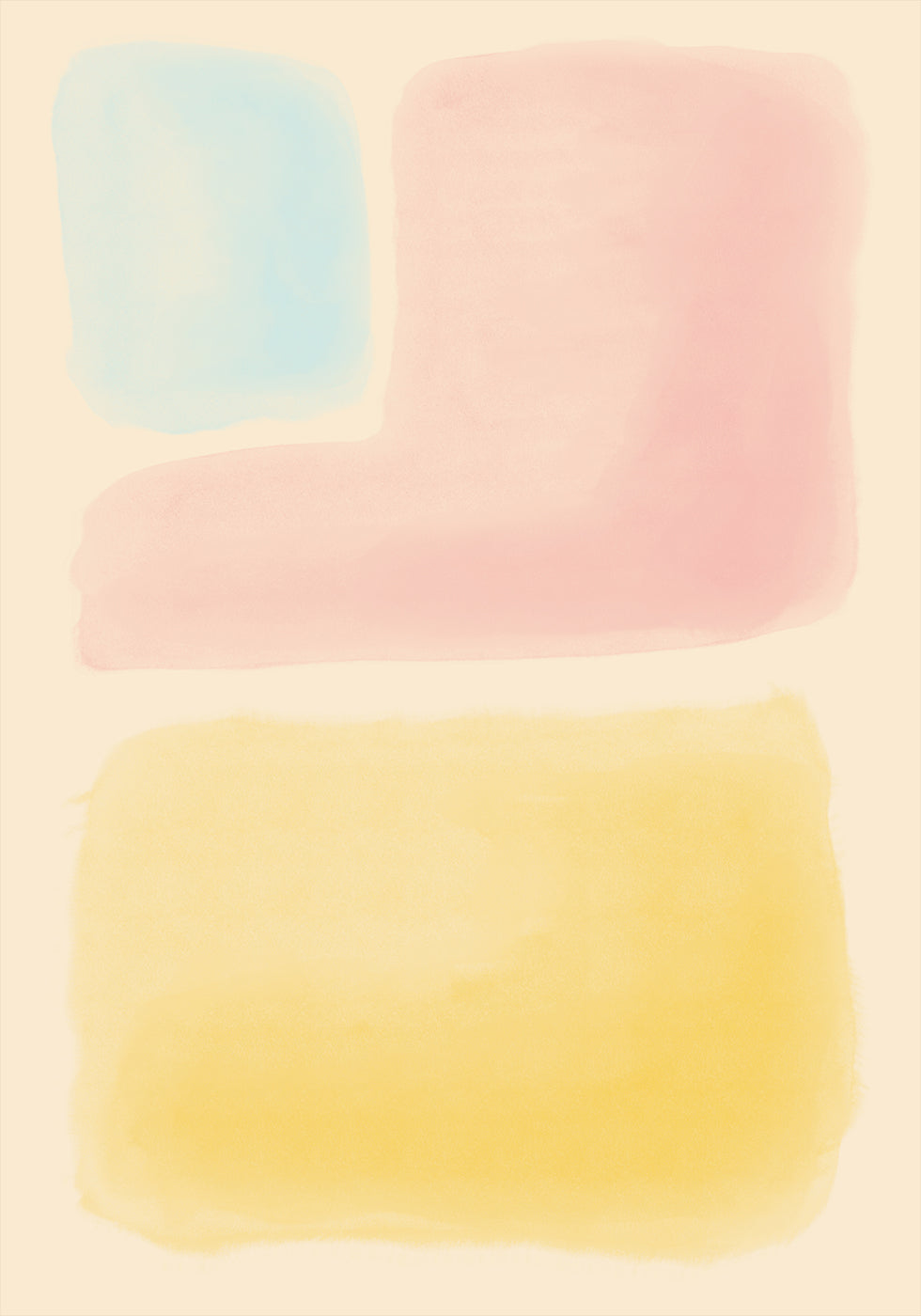 Soft Watercolor Shapes Poster