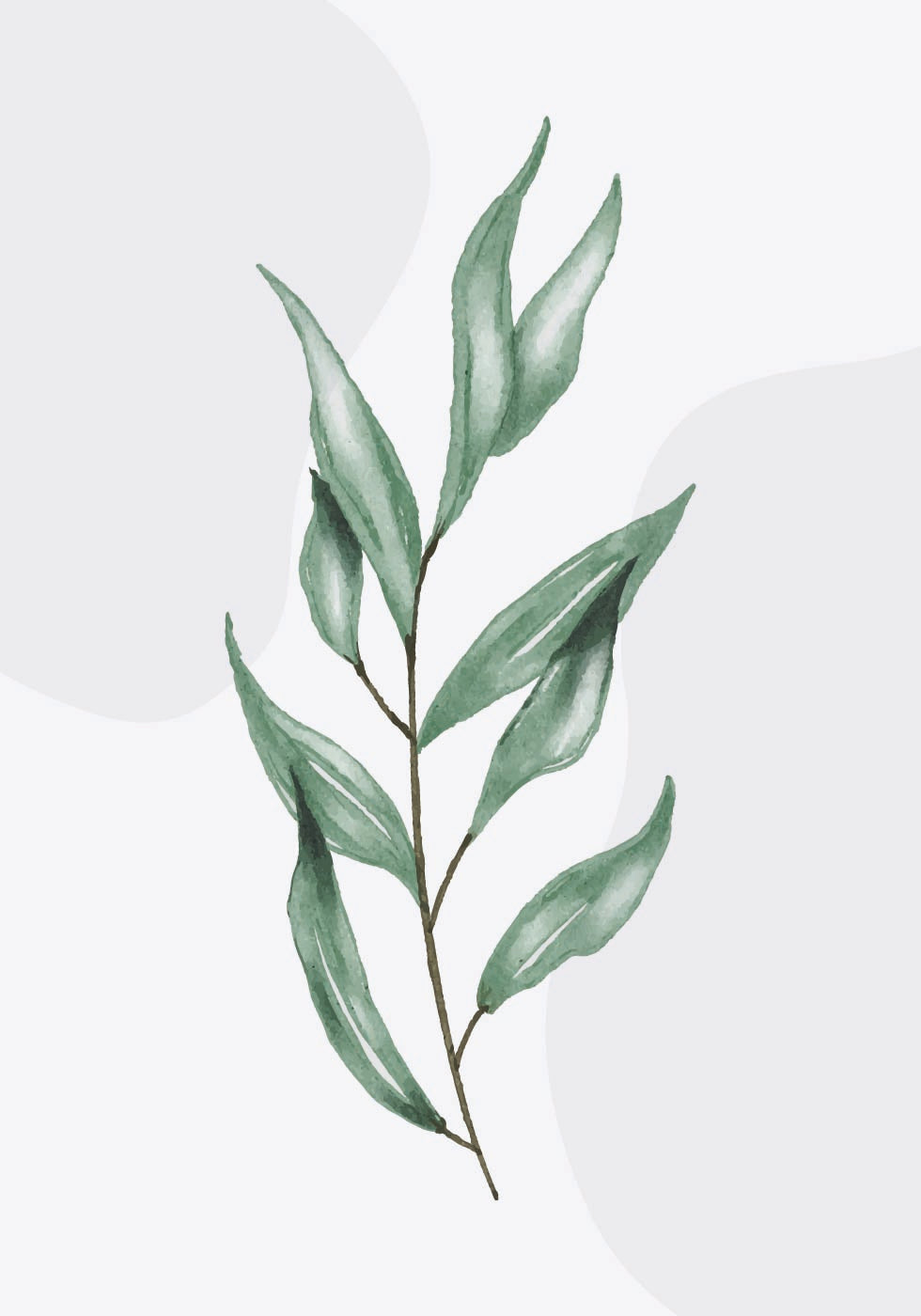 Watercolor Leaf Poster