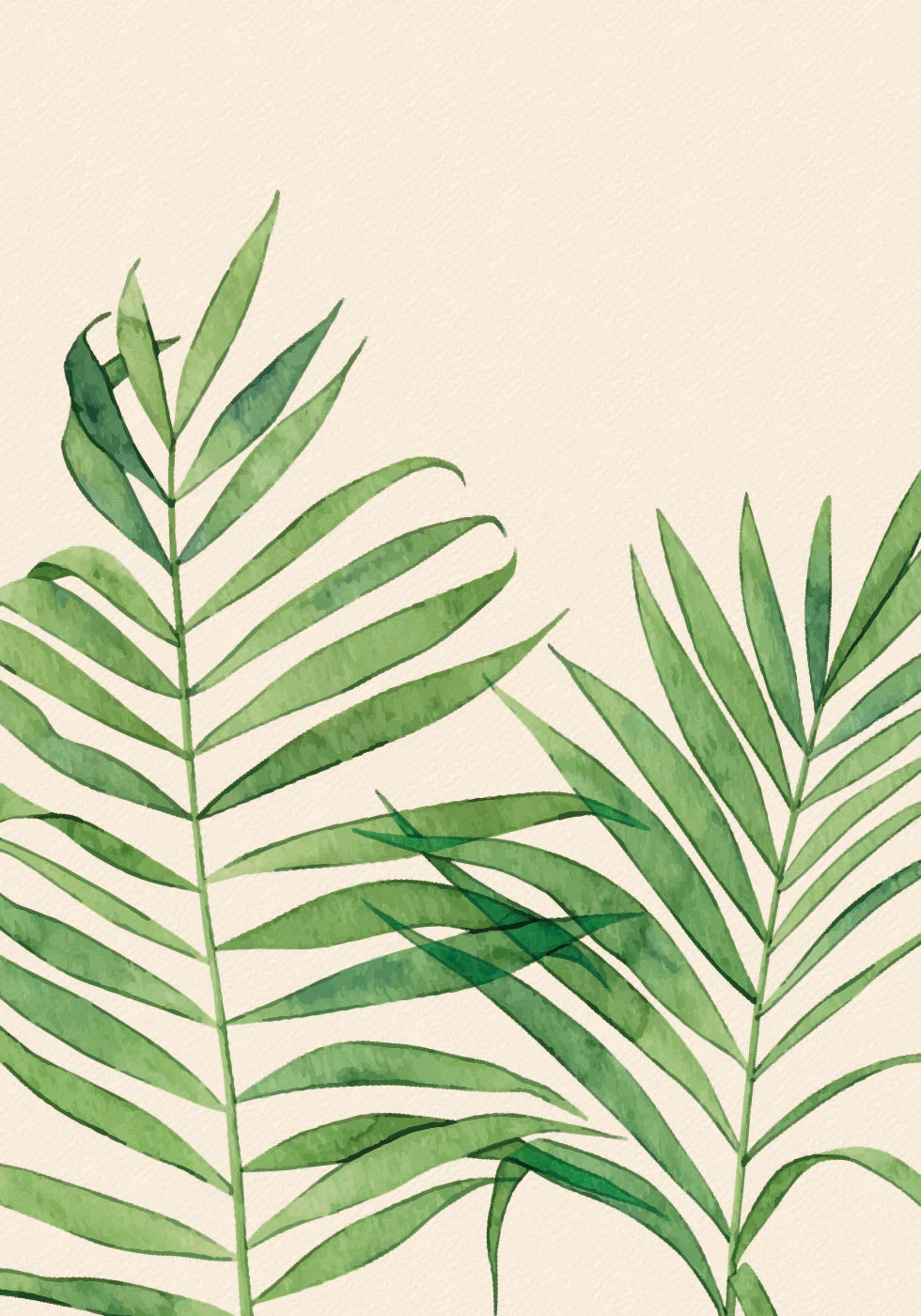 Watercolor Palm Leaf Poster