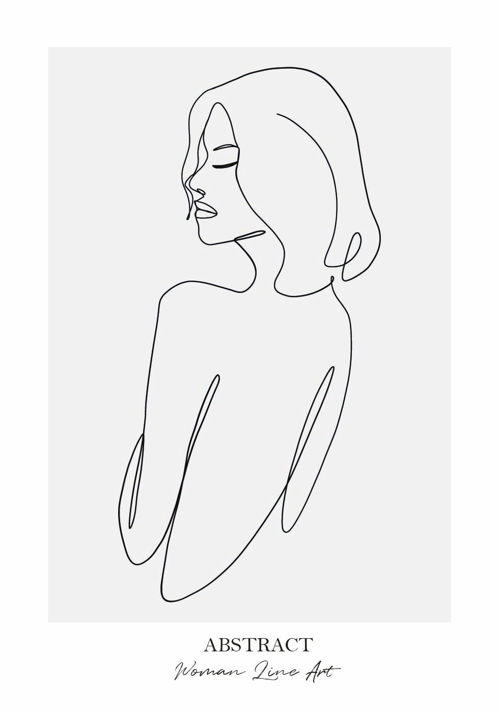 Woman Line Art Poster