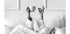 Woman With Coffee Cup On The Bed Plakat - Posterbox.no