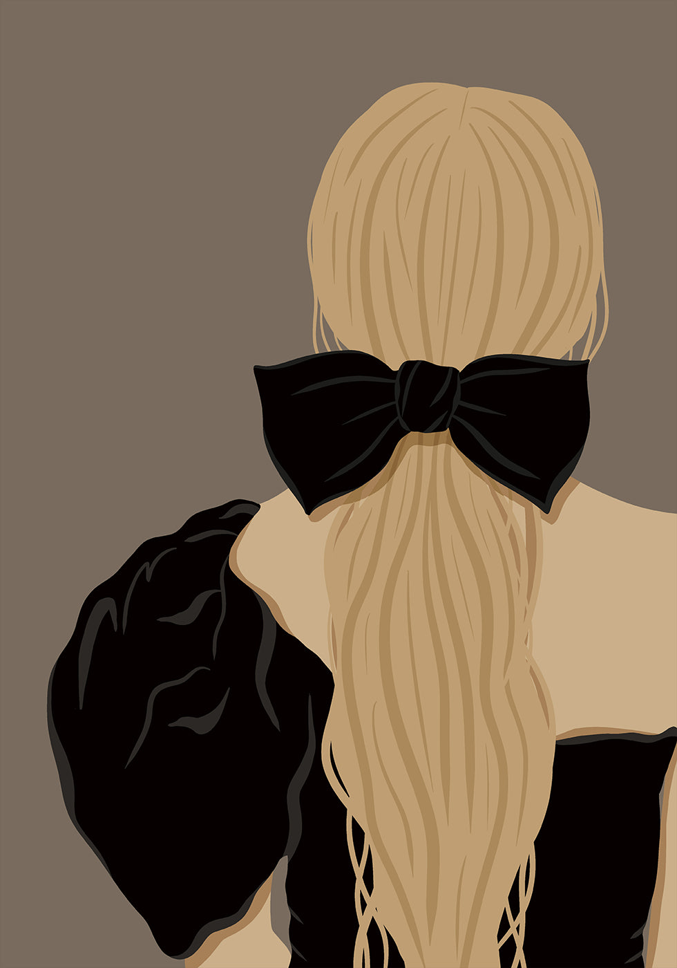 Woman with Black Bow Poster