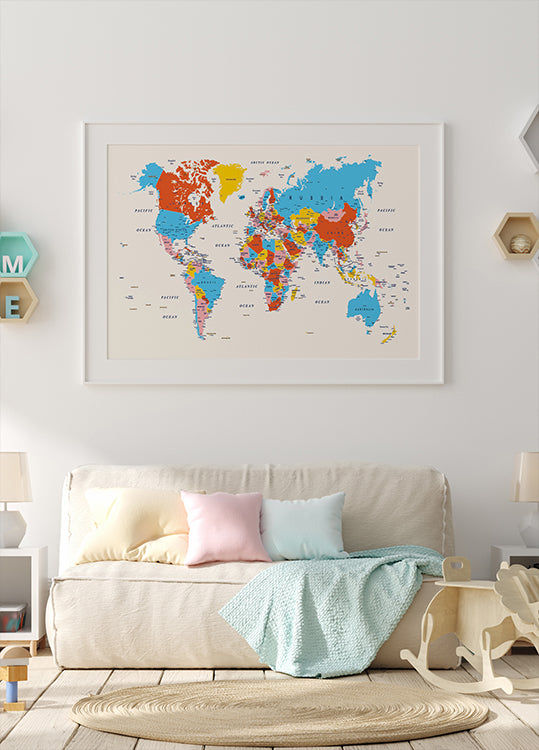 Vibrant World Map Poster