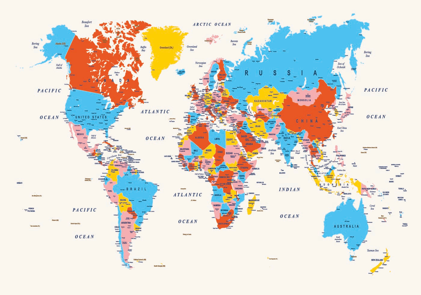 Vibrant World Map Poster