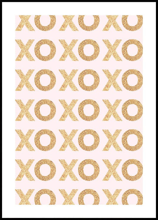 Gold Glitter Love Poster